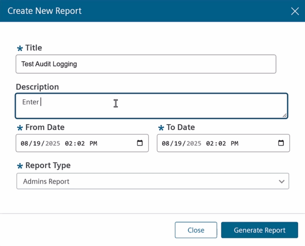 Tạo báo cáo kiểm toán – xuất dữ liệu chi tiết về mọi thao tác quản trị hệ thống Designcenter NX.