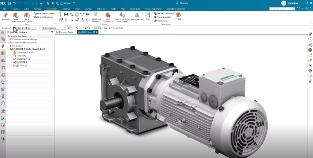 Mô hình hộp số trong NX