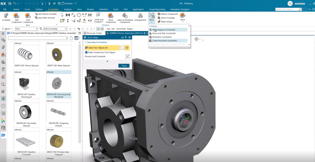 Hiển thị bậc tự do trong NX