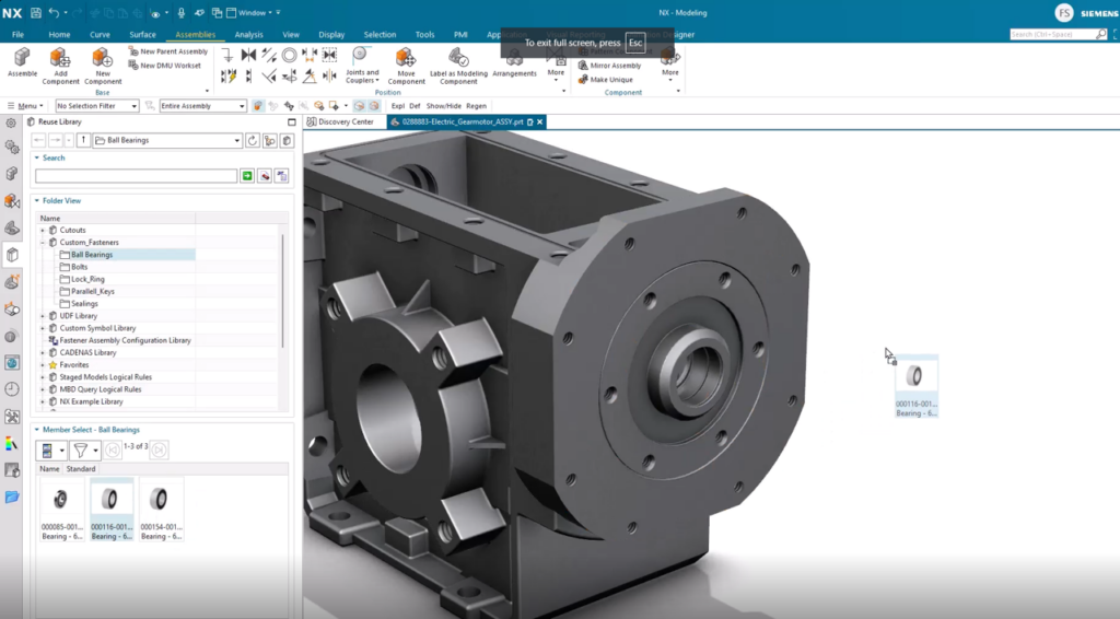 Kéo thả chi tiết vào Assembly trong NX