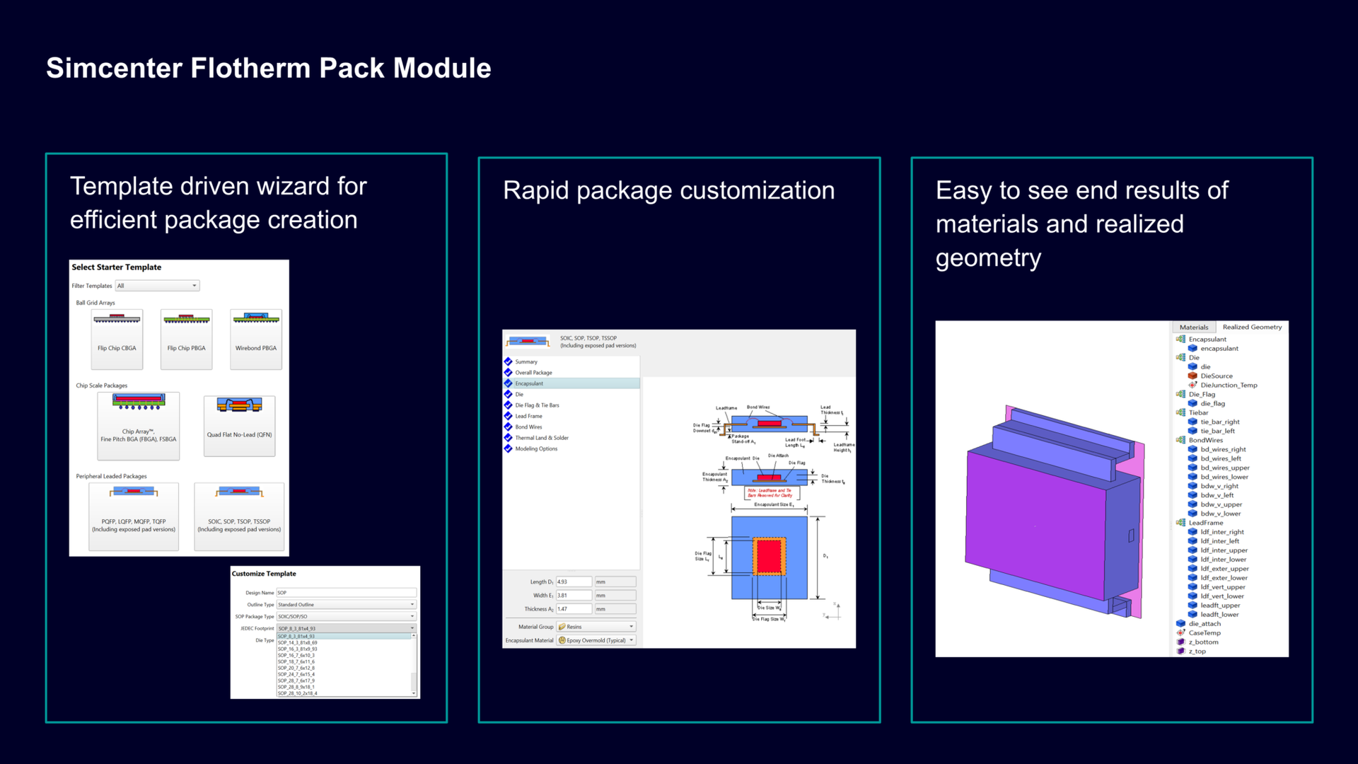 Minh họa tạo mô hình nhiệt chi tiết Simcenter Flotherm Pack Module