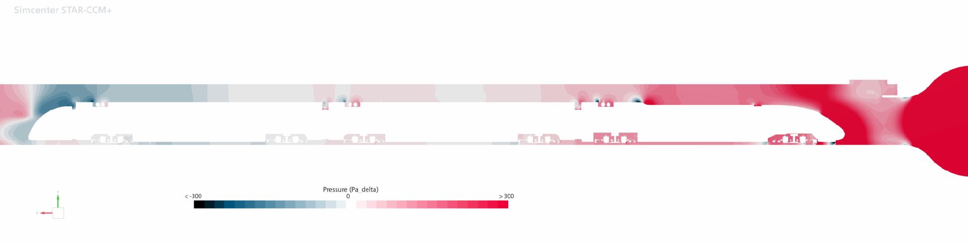 Chỉ với hai màu chính và trung gian là trắng, bản vẽ CFD có bố cục rõ ràng, trực quan.