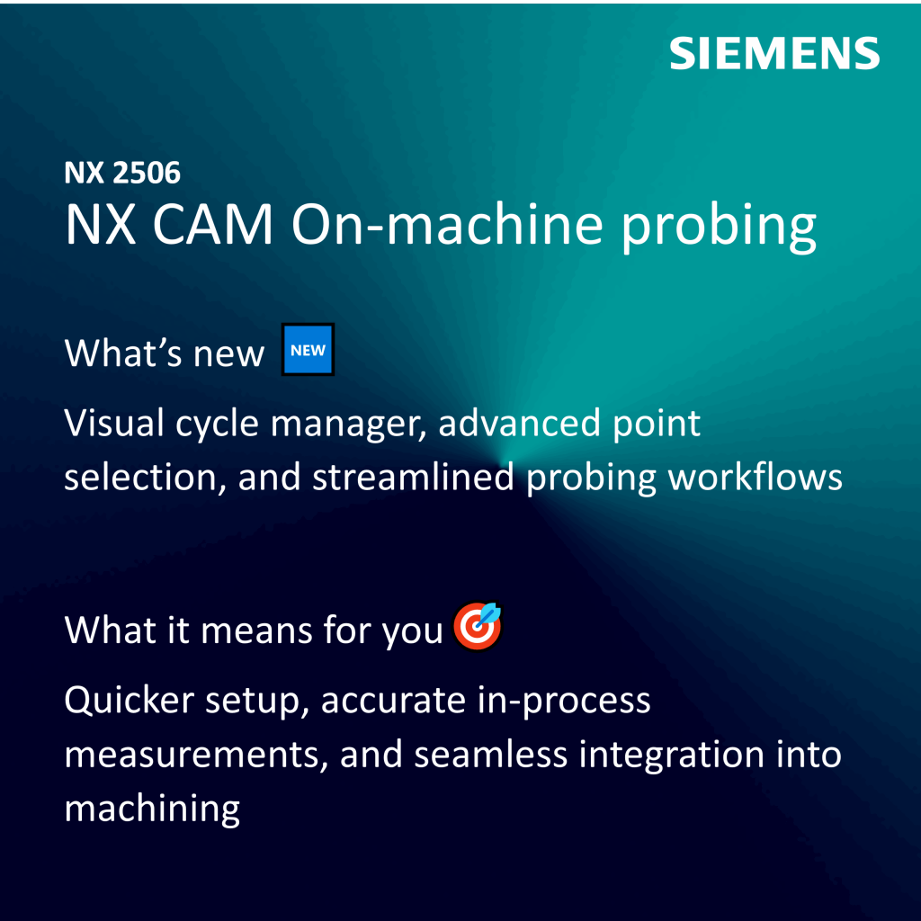 NX CAM tích hợp kiểm tra trực tiếp trên máy với độ chính xác cao
