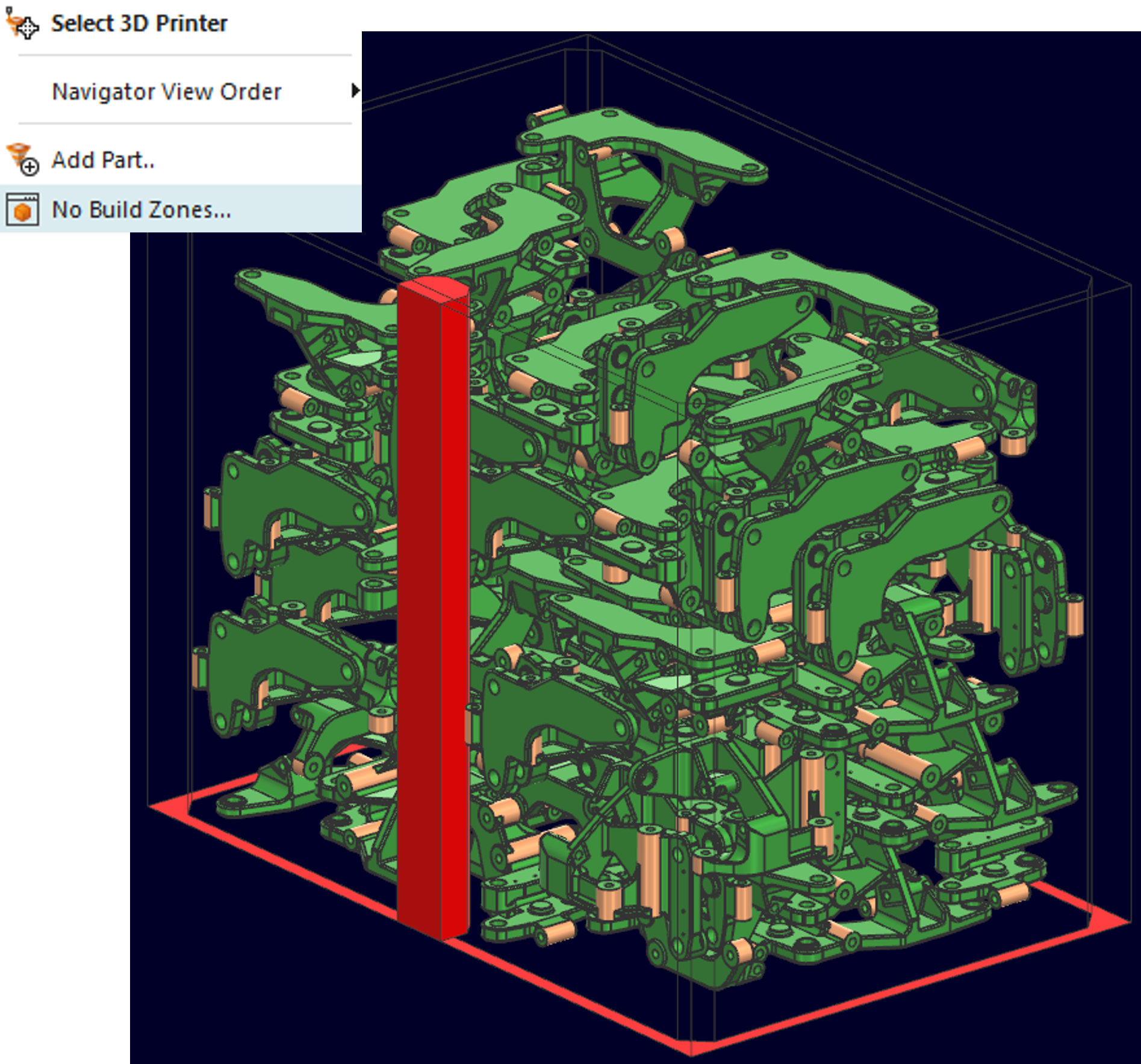 Chức năng No-Build Zones giúp ngăn lỗi in bồi đắp